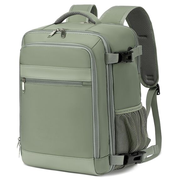 KLOSTAIN Handgepäck Rucksack 40x20x25 für Ryanair Klein Flugzeug Reiserucksack Tasche 20L Mit 14 Zoll Laptop Eurowings für Damen Herren Teenager Schulrucksack, Grün