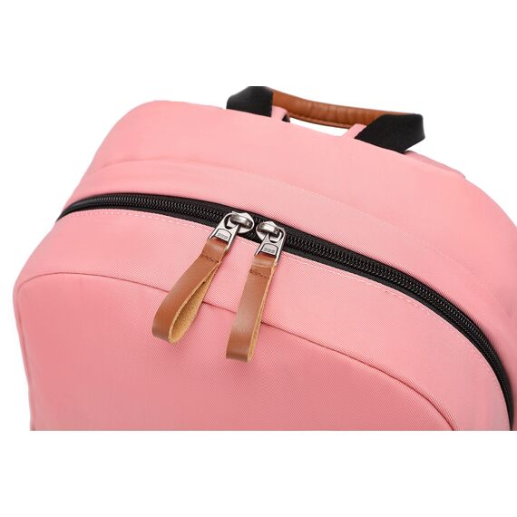 Joymoze Klassischer Einfarbiger Wasserdichter Schulrucksack für Teenager Retro Freizeit Rucksack Rosa