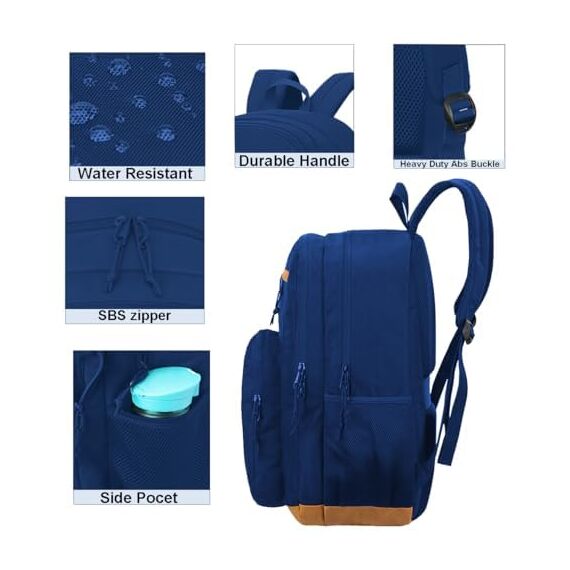 KEOFID Laptop Rucksack für Herren Damen, Großer Schulrucksack für Jungen, Mädchen und Teenager, Anti-Diebstahl Computer Rucksack, 15,6 Zoll Laptop, Handgepäck Rucksackr(Blau19inches)