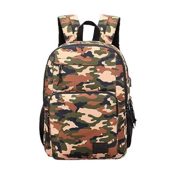 KEOFID Laptop Rucksack für Herren Damen, Großer Schulrucksack für Jungen, Mädchen und Teenager, Anti-Diebstahl Computer Rucksack, 15,6 Zoll Laptop, Handgepäck Rucksack(Tarnung)