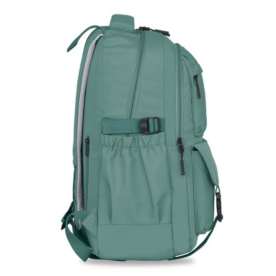 FIORETTO schulrucksack Teenager Mädchen Damen Schulranzen Schultasche School Bag Rucksack Schule 14" Laptopfach, Wasserabweisend & Leicht Dunkelgrün
