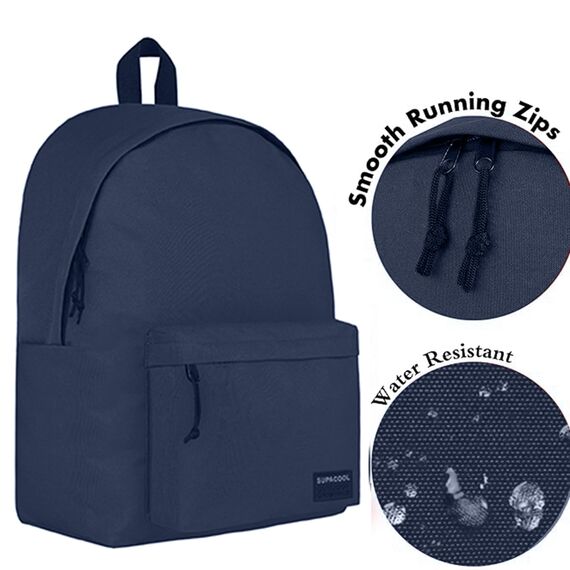 SUPACOOL Leichter Laptop-Rucksack, Rucksack mit USB-Ladeanschluss, lässiger Tagesrucksack, Graublau, M