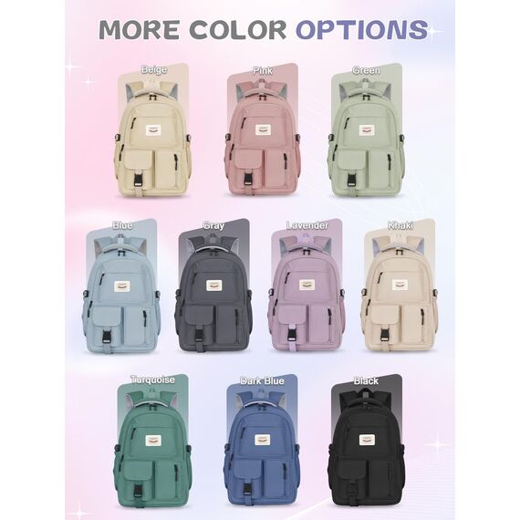 FIORETTO schulrucksack Teenager Mädchen Damen Schulranzen Schultasche School Bag Rucksack Schule 14" Laptopfach, Wasserabweisend & Leicht Lila