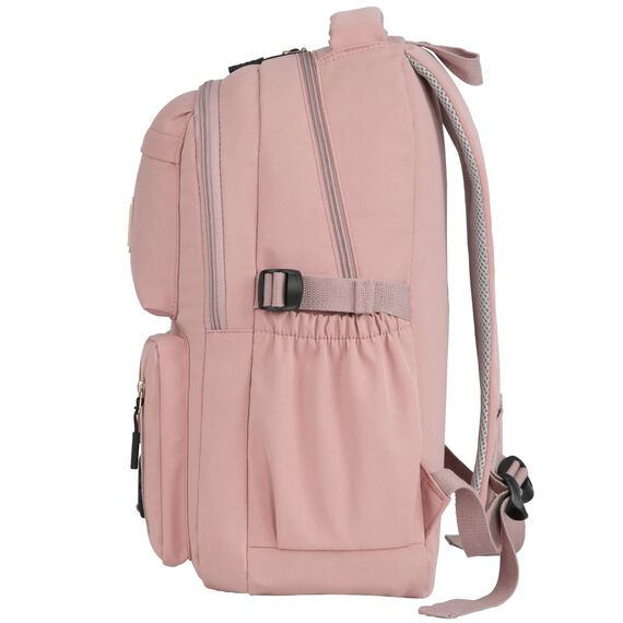 FIORETTO schulrucksack Teenager Mädchen Damen Schulranzen Schultasche School Bag Rucksack Schule 14" Laptopfach, Wasserabweisend & Leicht Rosa