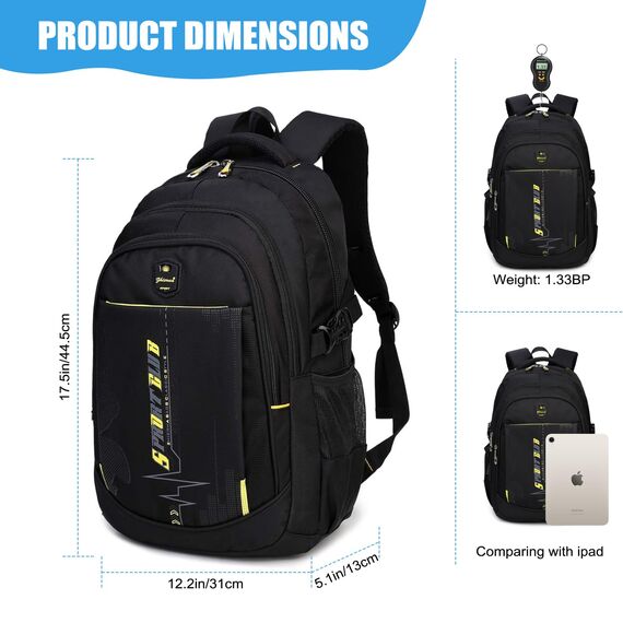 SIVENKE Rucksack Schulrucksack Jungen Teenager Schultasche Schulranzen Laptop Bag Multifunktionale Tagesrucksack Wasserabweisend Bookbag Backpack Kinderrucksack für Schule Reisen
