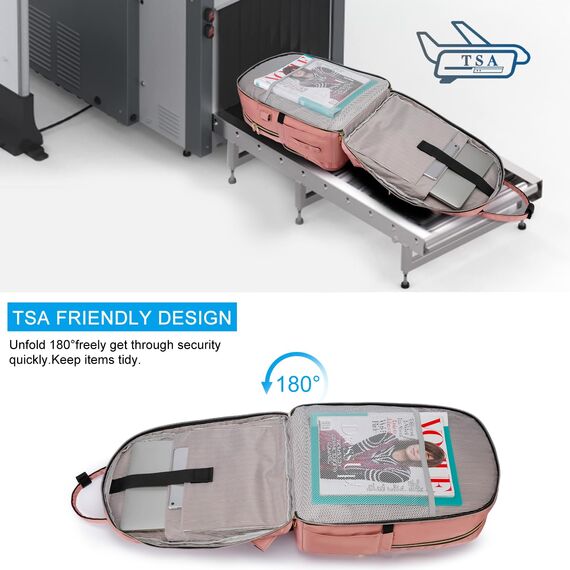 YAMTION Rucksack Damen,Schulrucksack Frauen Schultasche Mädchen Teenager Tagesrucksack mit USB und Laptopfach für Schule Universität Büro Arbeit Stadt