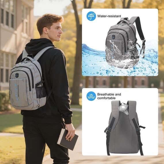 SIVENKE Rucksack Schulrucksack Jungen Teenager Schultasche Schulranzen Laptop Bag Multifunktionale Tagesrucksack Wasserabweisend Bookbag Backpack Kinderrucksack für Schule Reisen