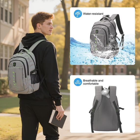 SIVENKE Rucksack Schulrucksack Jungen Teenager Schultasche Schulranzen Laptop Bag Multifunktionale Tagesrucksack Wasserabweisend Bookbag Backpack Kinderrucksack für Schule Reisen