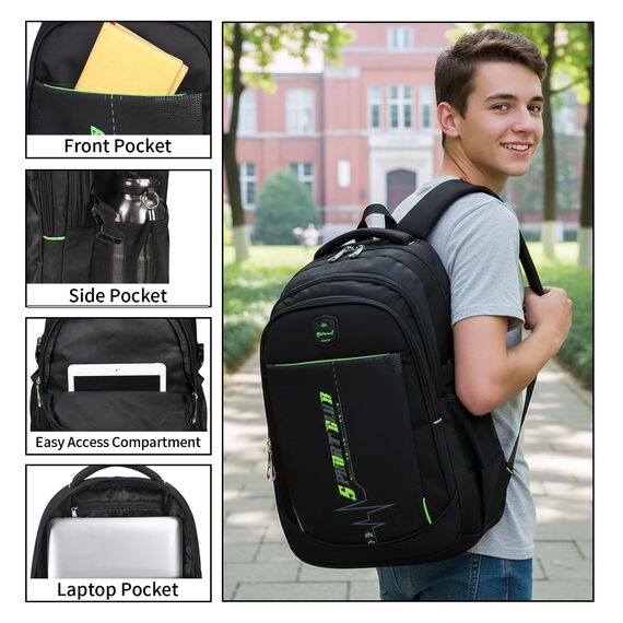 SIVENKE Rucksack Schulrucksack Jungen Teenager Schultasche Schulranzen Laptop Bag Multifunktionale Tagesrucksack Wasserabweisend Bookbag Backpack Kinderrucksack für Schule Reisen