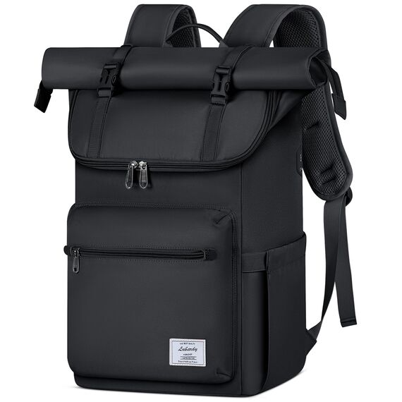 Lubardy Rolltop Rucksack Herren Damen Wasserdicht Rucksack Herren Laptop Rucksack 17,3 Zoll Schulrucksack Daypacks für Uni Arbeit Reisen Freizeit