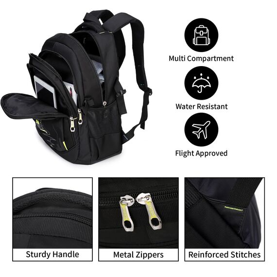 SIVENKE Rucksack Schulrucksack Jungen Teenager Schultasche Schulranzen Laptop Bag Multifunktionale Tagesrucksack Wasserabweisend Bookbag Backpack Kinderrucksack für Schule Reisen