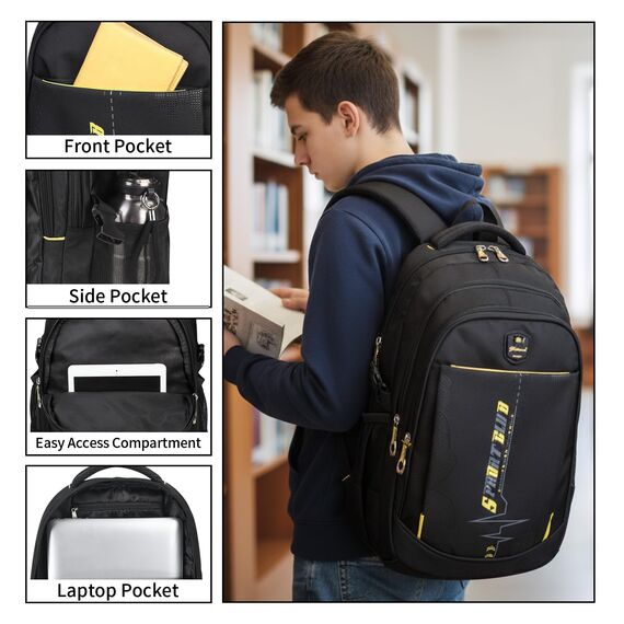 SIVENKE Rucksack Schulrucksack Jungen Teenager Schultasche Schulranzen Laptop Bag Multifunktionale Tagesrucksack Wasserabweisend Bookbag Backpack Kinderrucksack für Schule Reisen