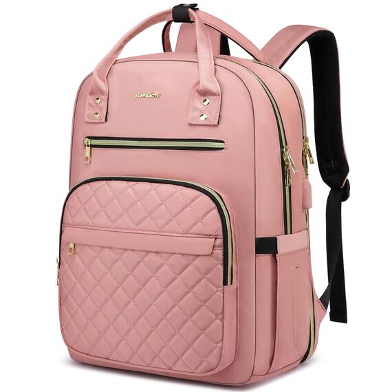 YAMTION Rucksack Damen,Schulrucksack Frauen Schultasche Mädchen Teenager Tagesrucksack mit USB und Laptopfach für Schule Universität Büro Arbeit Stadt