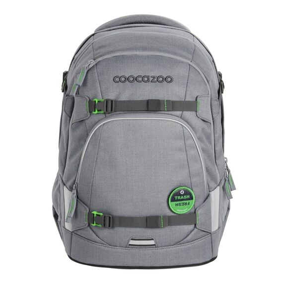 coocazoo Schulrucksack Mate „Mixed Silver Dust”, grau, ergonomischer & anpassbarer Tornister, höhen- & größenverstellbar, mit Brustgurt & Hüftgurt, ab der 3. Klasse