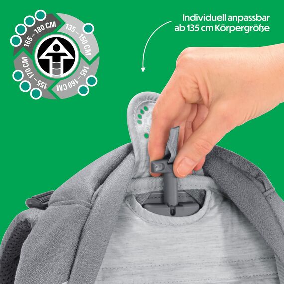 coocazoo Schulrucksack Mate „Mixed Silver Dust”, grau, ergonomischer & anpassbarer Tornister, höhen- & größenverstellbar, mit Brustgurt & Hüftgurt, ab der 3. Klasse