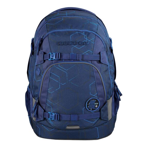 coocazoo Schulrucksack Mate „Blue Motion”, blau, ergonomischer & anpassbarer Tornister, höhen- & größenverstellbar, mit Brustgurt & Hüftgurt, ab der 3. Klasse