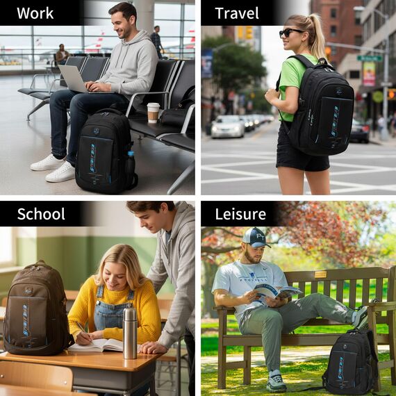 SIVENKE Rucksack Schulrucksack Jungen Teenager Schultasche Schulranzen Laptop Bag Multifunktionale Tagesrucksack Wasserabweisend Bookbag Backpack Kinderrucksack für Schule Reisen