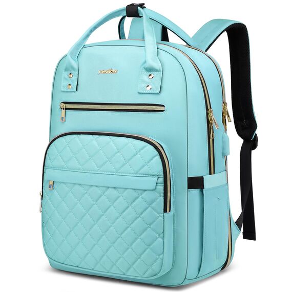 YAMTION Laptop Rucksack Damen,17.3 Zoll Schulrucksack Frauen Schultasche Mädchen Teenager Tagesrucksack mit USB und Laptopfach für Schule Universität Büro Arbeit Stadt