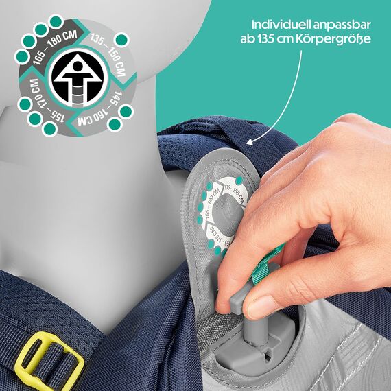 coocazoo Schulrucksack Mate „Happy Raindrops”, blau, ergonomischer & anpassbarer Tornister, höhen- & größenverstellbar, mit Brustgurt & Hüftgurt, leicht & individuell, ab der 3. Klasse