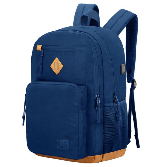 KEOFID Laptop Rucksack für Herren Damen, Großer Schulrucksack für Jungen, Mädchen und Teenager, Anti-Diebstahl Computer Rucksack, 15,6 Zoll Laptop, Handgepäck Rucksackr(Blau19inches)