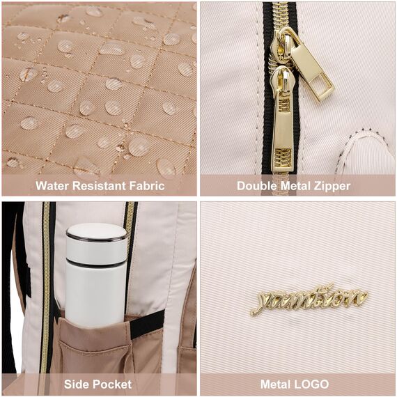 YAMTION Laptop Rucksack Damen,17.3 Zoll Schulrucksack Frauen Schultasche Mädchen Teenager Tagesrucksack mit USB und Laptopfach für Schule Universität Büro Arbeit Stadt