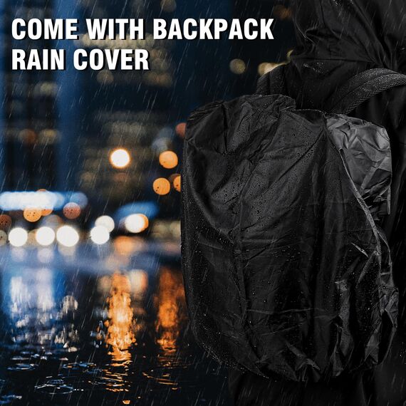 YOKGO Rucksack Damen & Herren, Rolltop Rucksack Wasserfest LaptopRucksack Schulrucksack mit 15,6" Laptopfach, Freizeitrucksack Backpack Daypack für Uni Schule Business Arbeit City Freizeit Reise