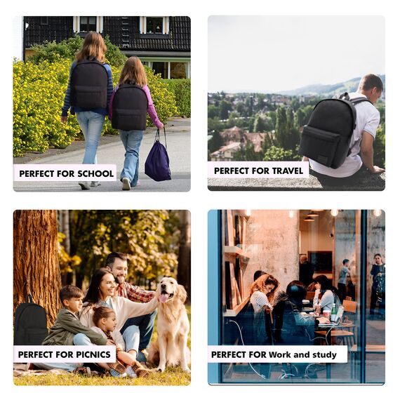 SUPACOOL Leichter Laptop Rucksack für Herren Damen, Schulrucksack mit USB Ladeanschluss für Jungen, Mädchen und Teenager, Rucksack Daypack für College