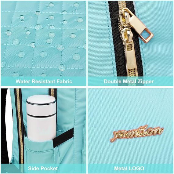 YAMTION Rucksack Damen,Schulrucksack Frauen Schultasche Mädchen Teenager Tagesrucksack mit USB und Laptopfach für Schule Universität Büro Arbeit Stadt