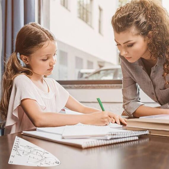 Parabelschablone Mathe,3 Stück Parabelschablone,Parabel Lineal Schablone.Abstrakte Biegbar Die Flexible für Geometrie,Große Kurvenlineal Lineale,Mathe-Geometrie-Set Zeichenschablone