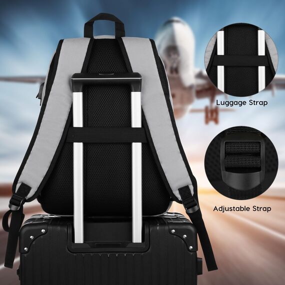 YAMTION Rucksack Herren Schulrucksack Damen,Rucksack Jungen Teenager Rucksack Schule Mädchen Schultasche Mädchen mit 15,6" Laptopfach & USB für Universität Business Städtetrip