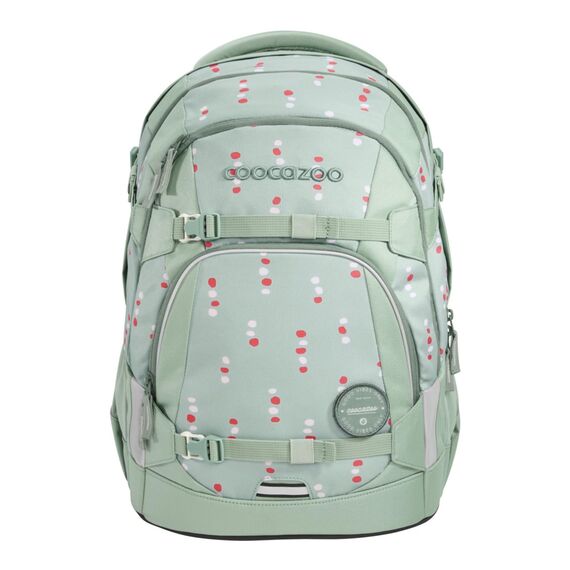 coocazoo Schulrucksack Mate „Dancing Dots”, Mint, ergonomischer & anpassbarer Tornister, höhen- & größenverstellbar, mit Brustgurt & Hüftgurt, ab der 3. Klasse