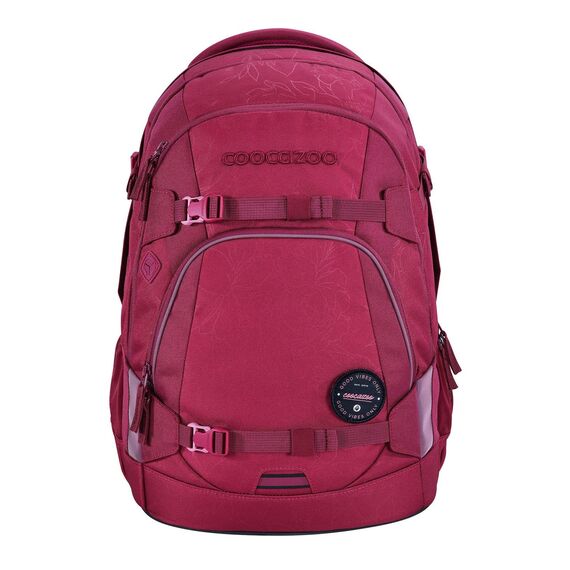 coocazoo Schulrucksack Mate „Berry Boost”, Beere, ergonomischer & anpassbarer Tornister, höhen- & größenverstellbar, mit Brustgurt & Hüftgurt, ab der 3. Klasse