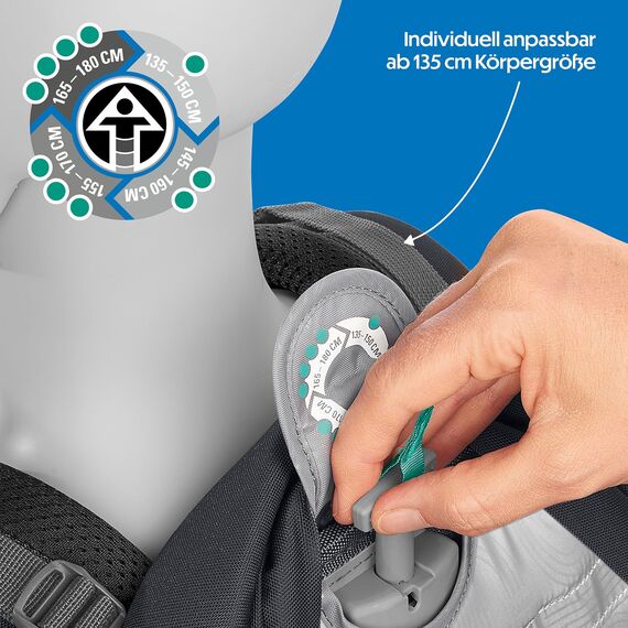 coocazoo Schulrucksack Mate „Blue Craft”,schwarz-blau, ergonomischer & anpassbarer Tornister, höhen- & größenverstellbar, mit Brustgurt & Hüftgurt, ab der 3. Klasse