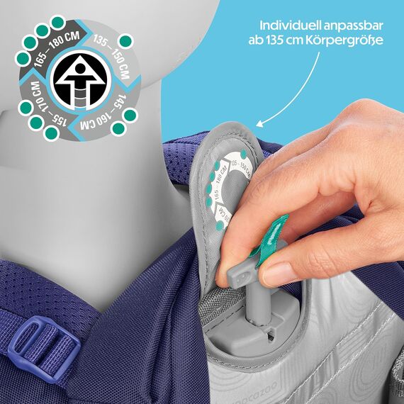 coocazoo Schulrucksack Mate „Indigo Illusion”, lila, ergonomischer & anpassbarer Tornister, höhen- & größenverstellbar, mit Brustgurt & Hüftgurt, ab der 3. Klasse