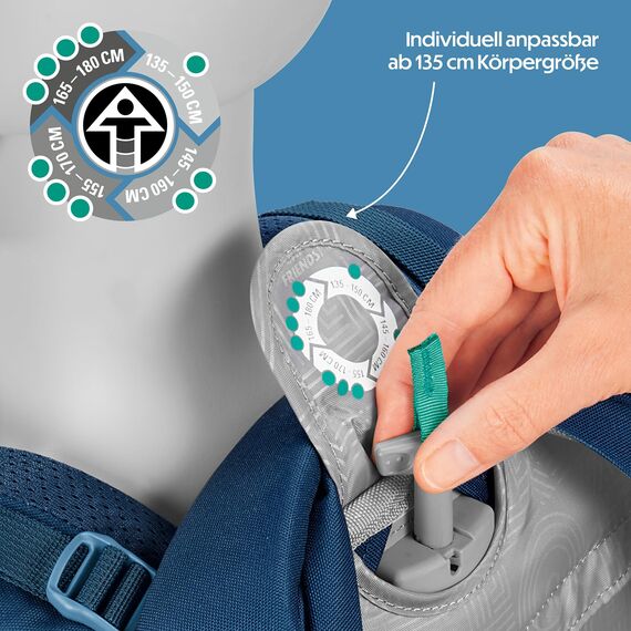 coocazoo Schulrucksack Mate „Breaking Waves”, blau, ergonomischer & anpassbarer Tornister, höhen- & größenverstellbar, mit Brustgurt & Hüftgurt, ab der 3. Klasse