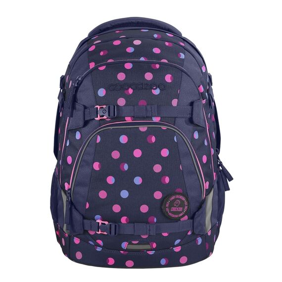coocazoo Schulrucksack Mate „Reflective Moons”, lila, reflektierend, ergonomischer & anpassbarer Tornister, höhen- & größenverstellbar, mit Brustgurt & Hüftgurt, ab der 3. Klasse