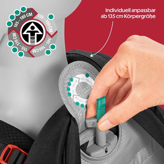 coocazoo Schulrucksack Mate „Blazing Fire”, schwarz-rot, ergonomischer & anpassbarer Tornister, höhen- & größenverstellbar, mit Brustgurt & Hüftgurt, ab der 3. Klasse