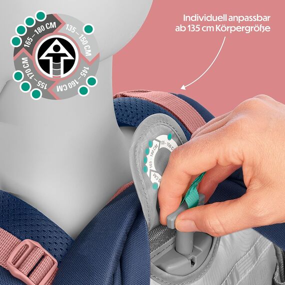 coocazoo Schulrucksack Mate „Sweet Rose”, lila-rosa, ergonomischer & anpassbarer Tornister, höhen- & größenverstellbar, mit Brustgurt & Hüftgurt, ab der 3. Klasse