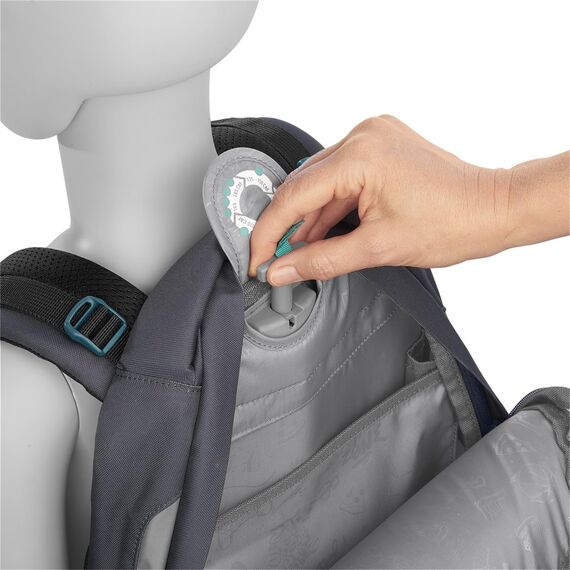 coocazoo Schulrucksack Mate „Urban Line”, blau-grau, ergonomischer & anpassbarer Tornister, höhen- & größenverstellbar, mit Brustgurt & Hüftgurt, ab der 3. Klasse