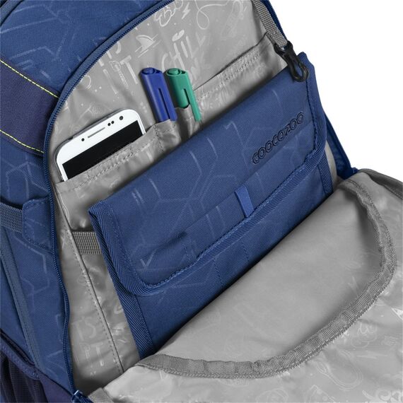 Coocazoo Schulrucksack MATE „Blue Bash”, blau, ergonomischer & anpassbarer Tornister, höhen- & größenverstellbar, mit Brustgurt & Hüftgurt, ab der 3. Klasse