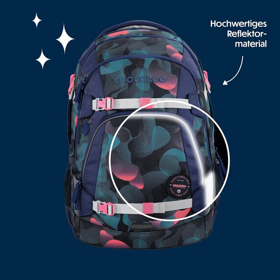 coocazoo Schulrucksack Mate „Cloudy Peach”, rosa-blau, ergonomischer & anpassbarer Tornister, höhen- & größenverstellbar, mit Brustgurt & Hüftgurt, ab der 3. Klasse