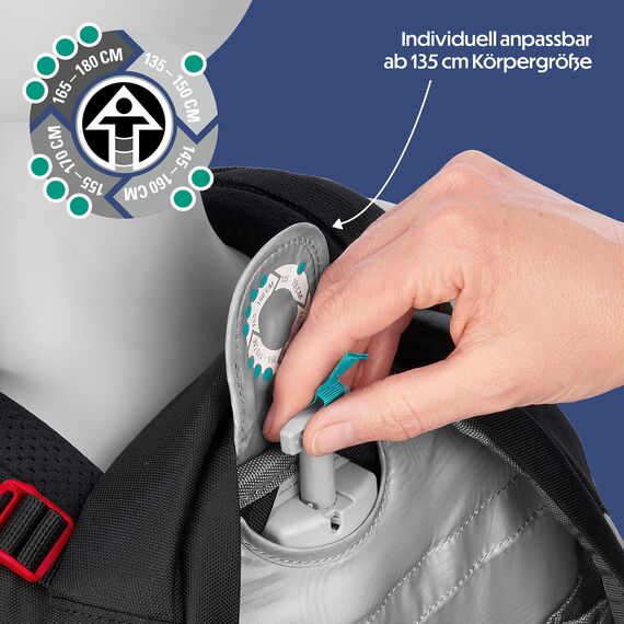 coocazoo Schulrucksack Mate „Lava Lines”, schwarz, ergonomischer & anpassbarer Tornister, höhen- & größenverstellbar, mit Brustgurt & Hüftgurt, ab der 3. Klasse