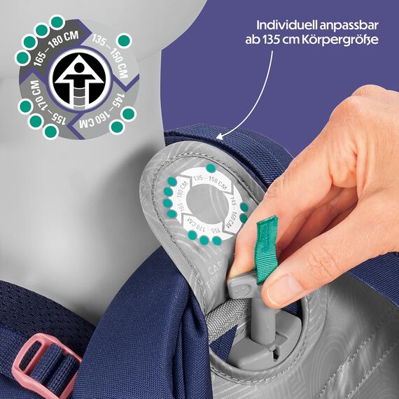 coocazoo Schulrucksack Mate „Arctic Midnight”, lila-rosa, ergonomischer & anpassbarer Tornister, höhen- & größenverstellbar, mit Brustgurt & Hüftgurt, ab der 3. Klasse