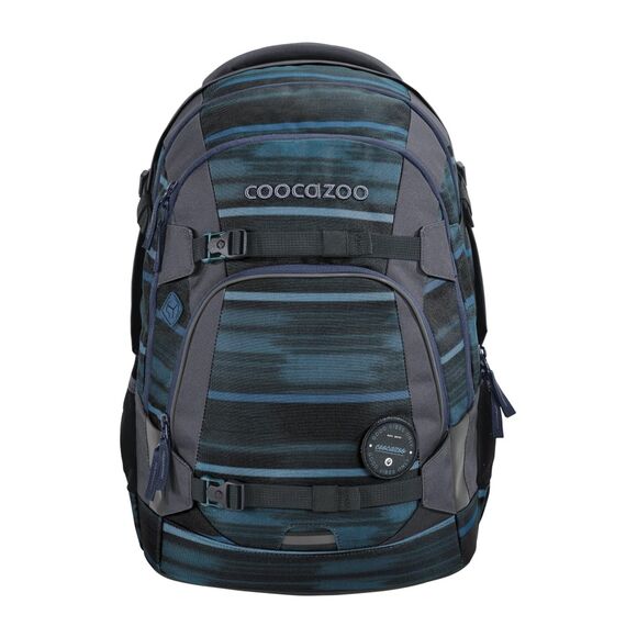 coocazoo Schulrucksack Mate „Urban Line”, blau-grau, ergonomischer & anpassbarer Tornister, höhen- & größenverstellbar, mit Brustgurt & Hüftgurt, ab der 3. Klasse