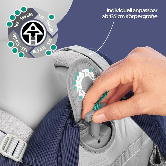 coocazoo Schulrucksack Mate „Cloudy Peach”, rosa-blau, ergonomischer & anpassbarer Tornister, höhen- & größenverstellbar, mit Brustgurt & Hüftgurt, ab der 3. Klasse