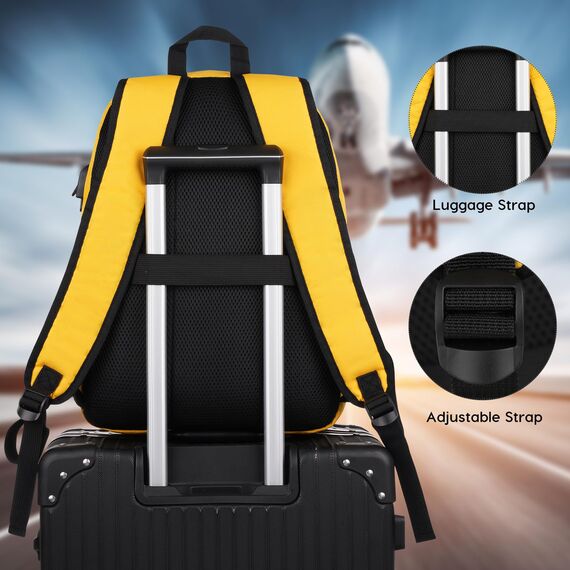 YAMTION Rucksack Laptop Damen,Schulrucksack Schultasche Mädchen Teenager Schulranzen für Schule Studium Arbeit Reise,USB Ladeanschluss