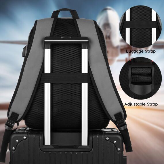 YAMTION Rucksack Herren Schulrucksack Jungen Teenager,Rucksack Damen Schulranzen Mädchen Schultasche Mädchen Teenager Rucksack Schule für Uni Büro Reise Studium,USB Ladeanschluss