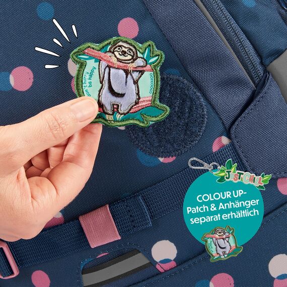 coocazoo Schulrucksack Mate „Bubble Dreams”, blau, ergonomischer & anpassbarer Tornister, höhen- & größenverstellbar, mit Brustgurt & Hüftgurt, ab der 3. Klasse