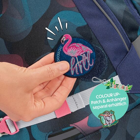 coocazoo Schulrucksack Mate „Cloudy Peach”, rosa-blau, ergonomischer & anpassbarer Tornister, höhen- & größenverstellbar, mit Brustgurt & Hüftgurt, ab der 3. Klasse