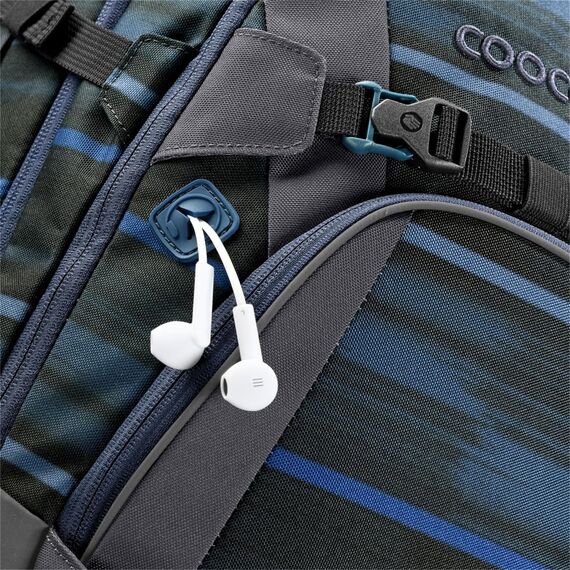 coocazoo Schulrucksack Mate „Urban Line”, blau-grau, ergonomischer & anpassbarer Tornister, höhen- & größenverstellbar, mit Brustgurt & Hüftgurt, ab der 3. Klasse